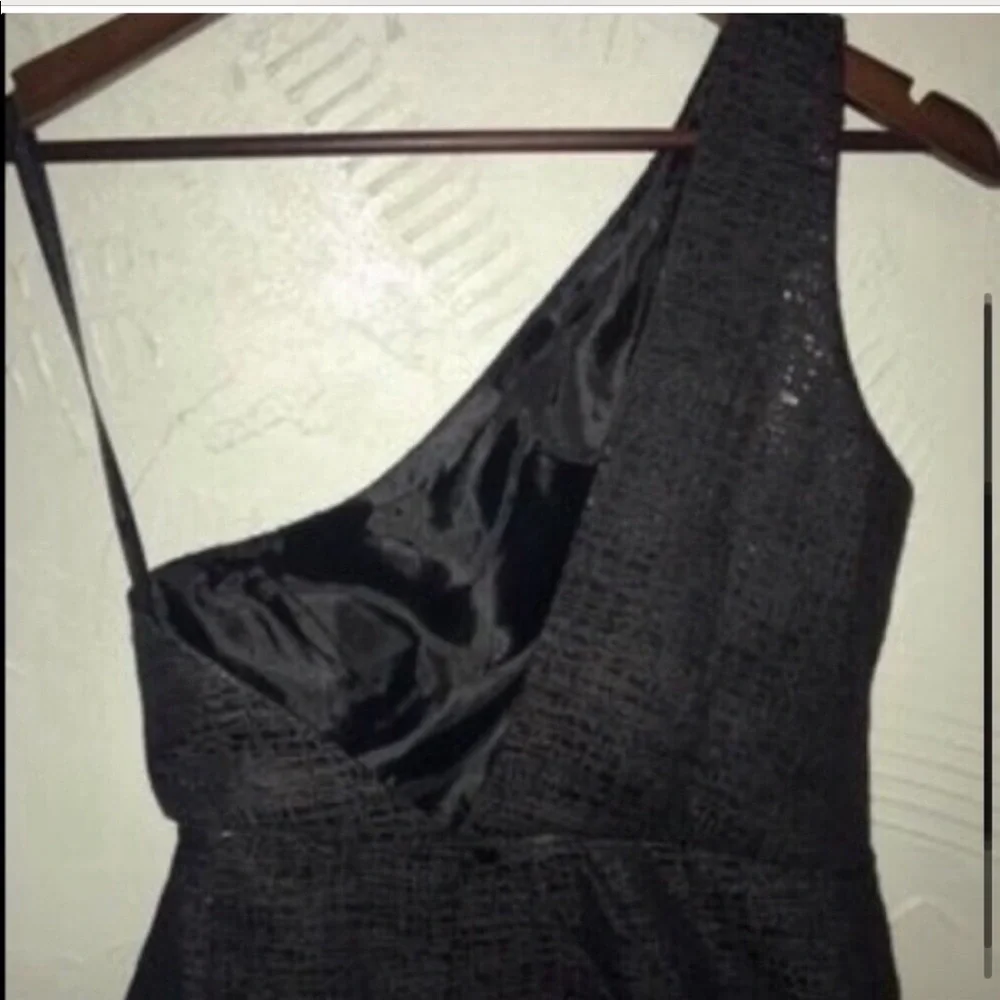 Ark & Co One Shoulder Black Cocktail Dress - Picture 3 of 6